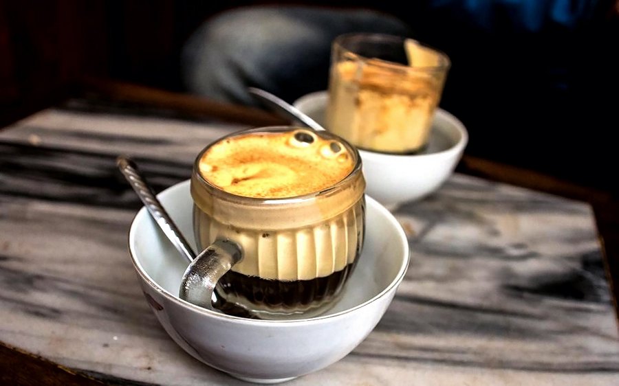 Egg coffee in Hanoi 