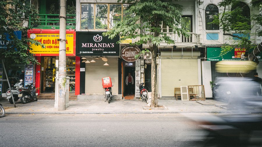 Giang coffee in a small corner of Hanoi 
