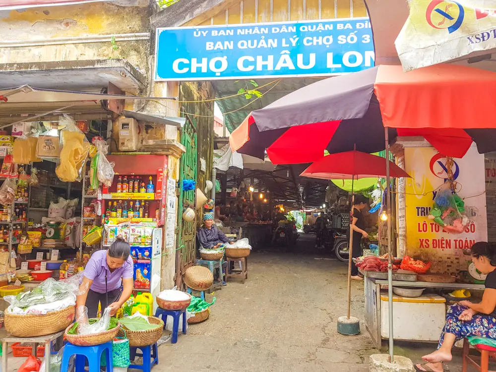 A local market in Hanoi 