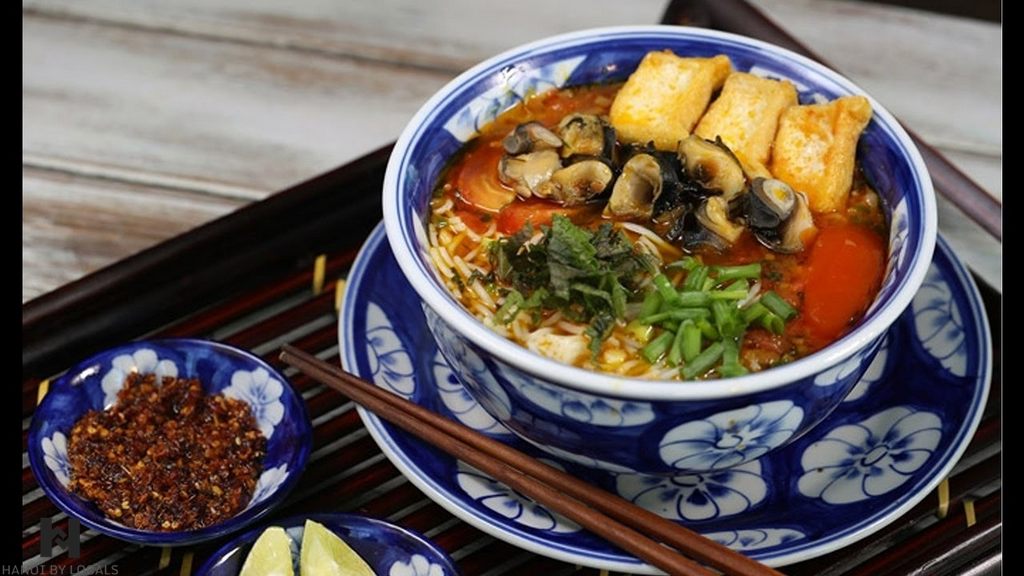 Crab noodle soup of Hanoi (bun rieu cua)