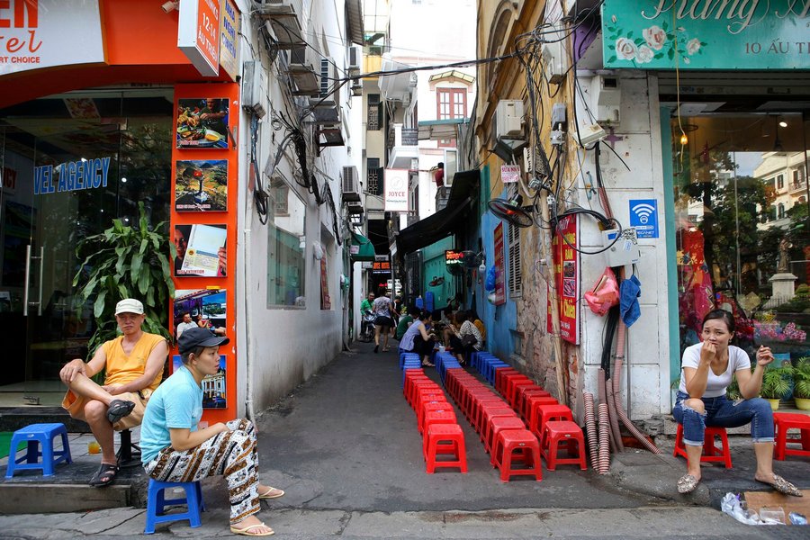 A small lane in Hanoi Old Quarter