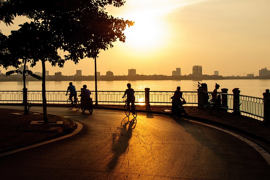 Biking in Westlake Hanoi