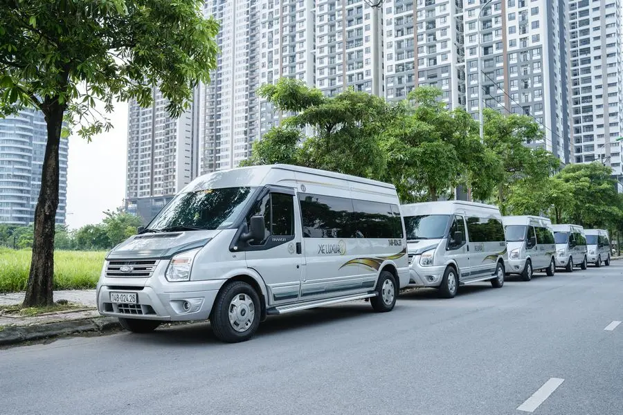 Private car transfer Cat Bi Airport (Hai Phong) to Ha Long 7 16-seater-mini van