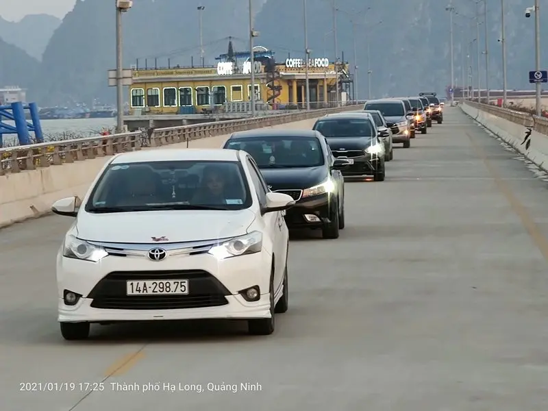 Private car transfer Cat Bi Airport (Hai Phong) to Ha Long 5 4 seater car transfer from Van Don Airport to Halong city