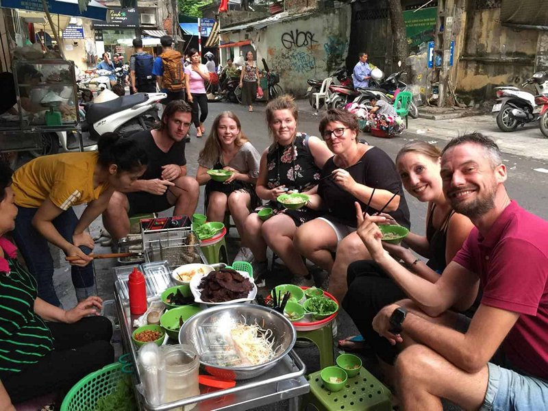 Hanoi walking street food tour 