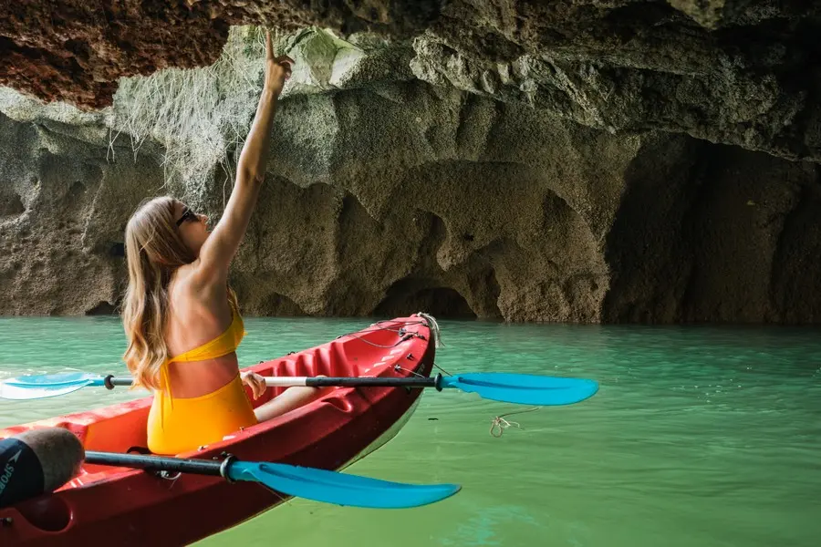 Halong Bay Day Cruise Price & Tour options 12 Kayaking on Halong Bay, the best way to explore the amazing wonder