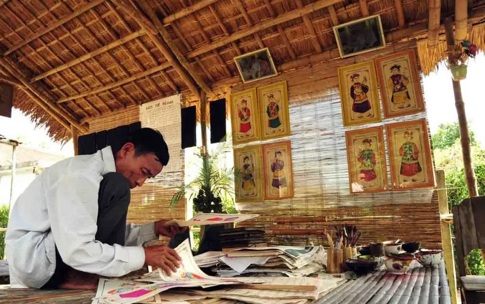 Discovering Traditional Cultural Villages Near Hanoi 22 Dong Ho Painting Village